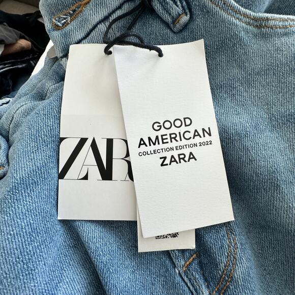 NWT Good American x Zara waist nipping high rise skinny jeans SIZE 18 - Picture 11 of 12